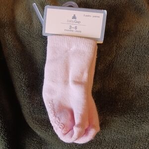 NWT Pale Pink Baby Socks (2 Pairs) 3-6 Months